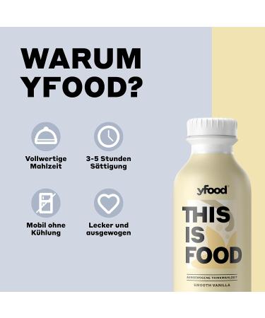 Buy yfood Drink Smooth Vanilla | 33g Protein 26 Vitamins & Minerals | 12x500ml | On-the-Go Meal Replacement - Buy Online on GoSupps.com