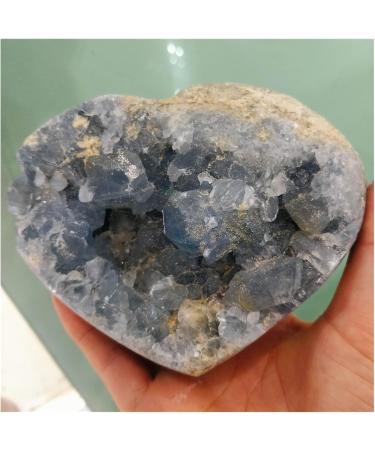 Natural Celestite Crystal Quartz Minerals Rough Stone Unpolished Lapis Lazuli Heart Ornament Blue Calcite Decorations Decoration (Size : 1.5-1.7kg) - Buy Online on GoSupps.com