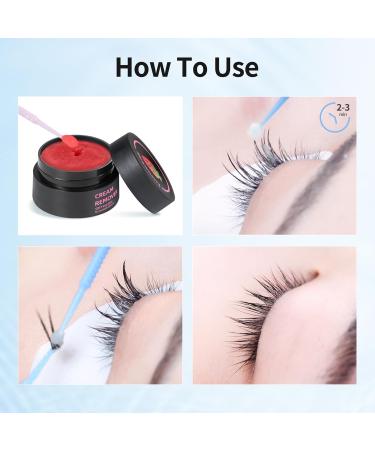  CHRONTIER CHRONTIER Eyelash Extension Makeup Remover Cream 5g - Gentle makeup remover without eye irritation - Strawberry (ready) - Buy Online on GoSupps.com