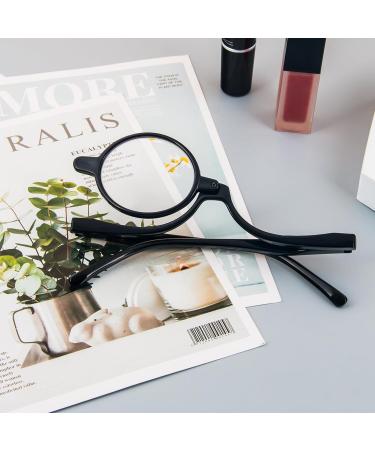 MMOWW Makeup Reading Glasses for Women with Flip-Down Single Lens Rotating Design (Black 3.0) - Enhance Your Makeup Routine! - Buy Online on GoSupps.com