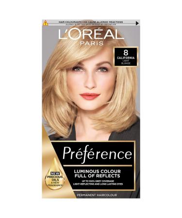 L'Oreal Recital Preference Hair Color 8 California Natural Mid Blonde