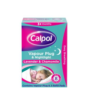 Calpol Vapour Plug Nightlight Lavender Chamomile 3+ Months 3 Refills (Blue Light Version)