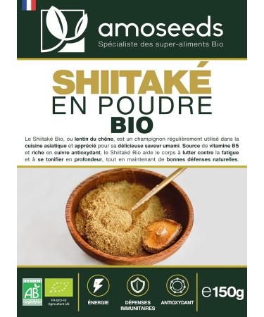Organic Shiitake Powder 150G | 100% Shiitake Mushrooms | Umami Vitality Immunity | Superior Quality - Buy Online on GoSupps.com