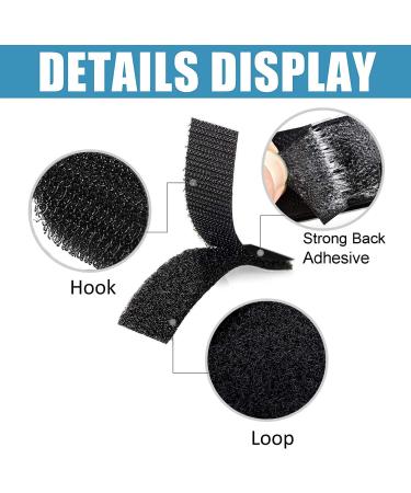 1x4 inch Hook and Loop Strips with Adhesive - 15 Sets  Strong Back Adhesive Fasten Mounting Tape for Home or Office Use Double Sided Strips - Instead of Holes and Screws  Black - Buy Online on GoSupps.com