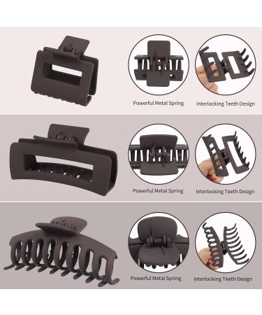 12 Pack Large Claw Clips for Thick Hair - Non-slip Matte Hair Claws Set for Women - Buy Online on GoSupps.com