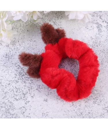 FRCOLOR Christmas Hair Scrunchie Plush Reindeer Antlers Hair Tie Hair Band Hair Bobbles Ponytail Holders Gifts for Girls Women - Buy Online on GoSupps.com