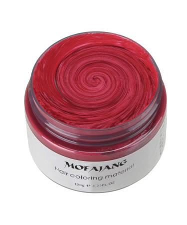 NYKKOLA Unisex Hair Wax Color Dye Styling Cream Mud  Natural Hairstyle Pomade  Washable Temporary Party Cosplay (Red)