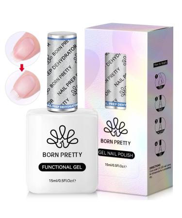 BORN PRETTY Acid Free Natural Nail Prep Dehydrator 15ml Professional Enhanced Bonding Dehydrator for UV Gel Polish Acrylic Nails Fast Dry Base Varnish Manicure Bonder Liquid
