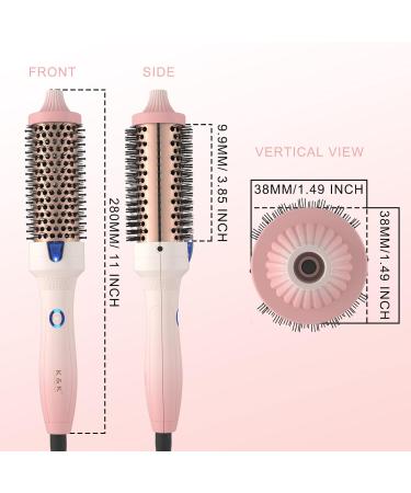 K&K Hot Hair Brush 38mm - Keratin Protect Heated Barrel | Ionic Smooth Shine Volumize Comb | Dual Voltage Hair Straightener Curler Styling Tool - Buy Online on GoSupps.com