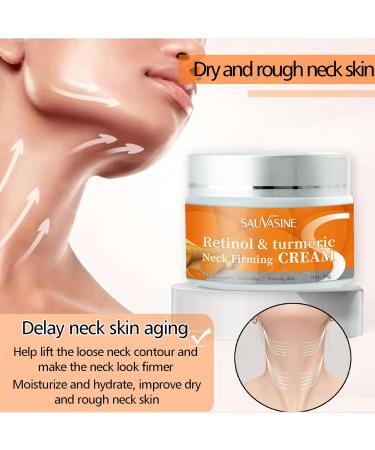 Turmeric Neck Firming Cream Neck Firming Cream Retinol Neck Cream for Sagging and Tightening Turmeric Neck Tightening Cream for Anti Aging Fade Fine Lines & Wrinkle Neck Double Chin Reducer-Face&Neck - Buy Online on GoSupps.com
