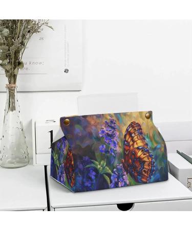 Tissue Box Cover Tissue Box Holder A Vibrant Butterfly Print Tissue Holder Travel Tissue Packs Facial Paper Holder Decorative Holder - Buy Online on GoSupps.com
