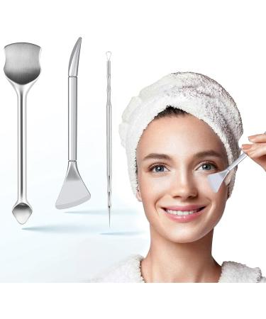 Stainless Steel Facial Spade - Extractor Makeup Nose Face Tools Set Metal Face Skin Cleaning Extractor Set | Face Pore Cleaner Tools For Facial Treatments Women Adults Friends Beautician - Buy Online on GoSupps.com