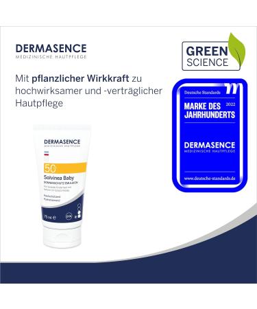 Dermasence Solvinea Baby LSF 50 - High Sun Protection for Sensitive Skin | 75ml | Vitamins E for Face & Body - Buy Online on GoSupps.com