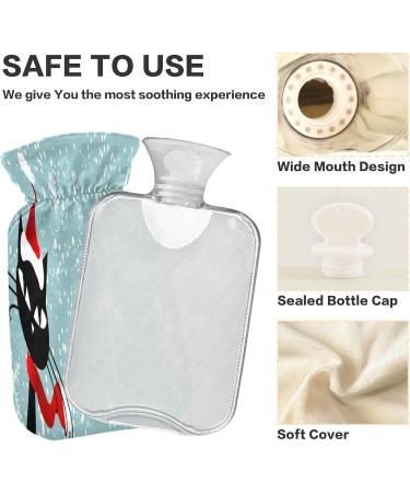 Shop Santa Cat 2L Hot Water Bottle - Soft Fleece Cover for Hot & Cold Compress | International Shipping Available - Buy Online on GoSupps.com