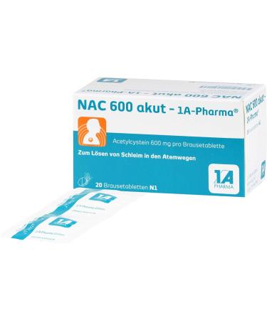 NAC 600 Acute 1A Effervescent Tablets - Effective N-Acetyl Cysteine Supplement for Wellness | International Shipping Available - Buy Online on GoSupps.com