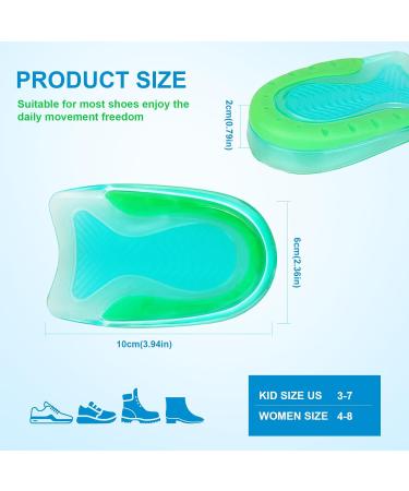 Kids Heel Cups for Pain Relief | Shock Absorbing Gel Inserts for Sensitive Heels & Ankle Pain | Plantarecover - 2 Pairs - Buy Online on GoSupps.com