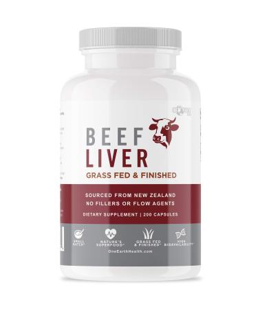 Beef Liver Capsules - 100% Grass Fed New Zealand Beef Liver. Pesticide and Filler Free. (3,000mg Serving)