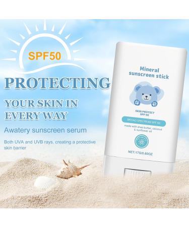 Lot de 2 B ton de Cr me Solaire pour B b Enfants SPF 50 Cr me Solaire R sistante L'eau Min rale en stick Formule Non Grasse Protection UVA et UVB pour Peaux Sensibles et D licates - Buy Online on GoSupps.com