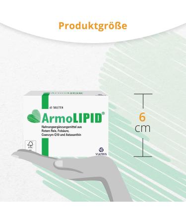 Armolipid Dietary Supplements - Red Fermented Rice Folic Acid Coenzyme Q10 & Astaxanthin - 60 Tablets for Heart Health & Wellness - International Shipping Available - Buy Online on GoSupps.com