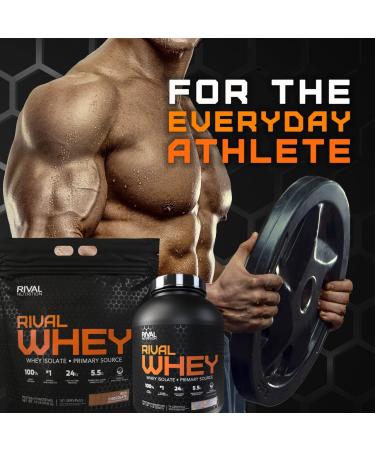 Rival Nutrition Rival Whey Protein Powder | 100% Whey Protein Isolate Sourced Protein Powder | 24g Protein 5g BCAAs Low Fat Low Sugar | 146 Servings 10LB (Soft Serve Vanilla) Vanilla 10LB - Buy Online on GoSupps.com