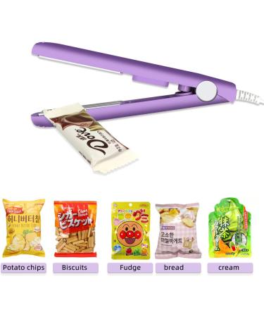 2 PACK Mini Bag Sealer Heat Seal - Handheld Food Resealer for Storage - Portable Smart Sealer with 45 Power Cable - Green+Purple - Buy Online on GoSupps.com