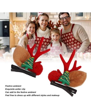 Reindeer Antler Hair Pins Lightweight Christmas Hair Clips 4 Pairs Fashion for Christmas Party - Buy Online on GoSupps.com