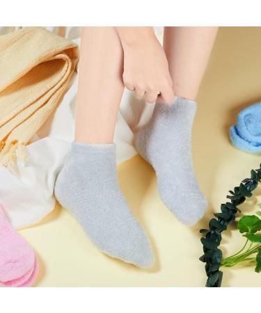 3 Pairs Aloe Moisturizing Spa Gel Socks Set | Hydrating Dry Feet | Non-Slip Lotion Infused | Repair Cracked Heels | for Women Men (Pink Blue Gray) - Buy Online on GoSupps.com