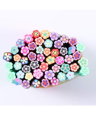 Beaupretty 3D Nail Art Fimo Canes Sticks - 50 Flower Slices Nails Stickers for DIY Crafts & Cellphone Decoration - Buy Online on GoSupps.com