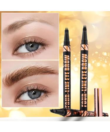 Jubepk Eyebrow Pencils Waterproof Eyebrow Tip Applicator 4 Tip Design Long Lasting Contouring 1ml Coloring Tool for Men Women Shaping and Filling in Sparse Areas - Buy Online on GoSupps.com