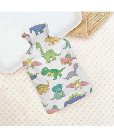 Cute Dinosaur Hot Water Bottle with Plush Cover - Perfect Hand Warmer for Kids & Adults | 26.5x15.3cm | International Shipping Available - Buy Online on GoSupps.com