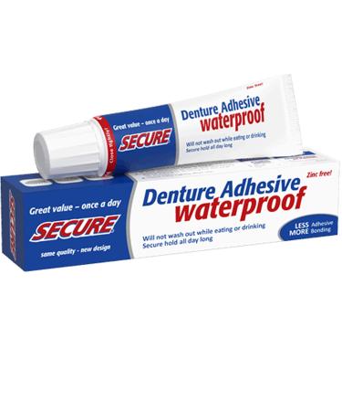 Secure Waterproof Denture Adhesive - 40g