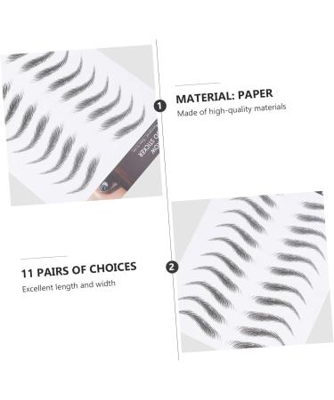 SKISUNO Black Makeup 12 Sheets Waterproof Eyebrow Stickers Beauty Tools Hair- Like Eyebrow Stickers Eyebrow Trimming 3d - Buy Online on GoSupps.com