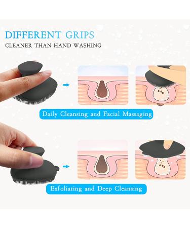 INKERLEE Silicone Face Scrubber Exfoliator Brush - Gentle Manual Facial Cleansing Brush for Women and Men - Buy Online on GoSupps.com