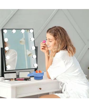 Makeup Brush Cleaner Bowl Brush Cleaning Bowl Cosmetic Brush Cleaning Basin Makeup Brush Washing Bowl Brush Scrubber Bowl Makeup Brush Rinse Bowl Brush Cleansing Bowl Makeup Brush Spa Blue - Buy Online on GoSupps.com