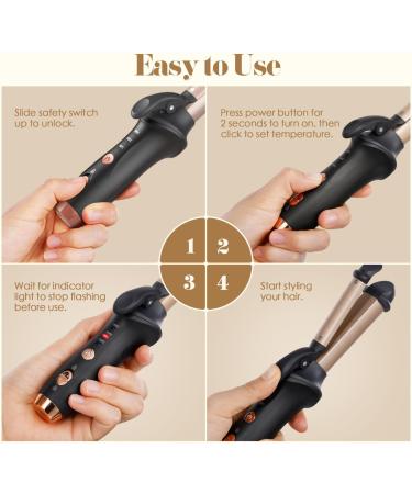 Bestauty Small Cordless Curling Iron 1 Inch - Mini 2 in 1 Hair Curler & Straightener Rechargeable Wireless Travel Tool for Short Hair (Black - Buy Online on GoSupps.com