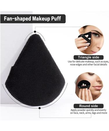 10/12 Pcs Triangle Powder Puff Wet Dry Use For Loose Powder Liquid Cosmetic Soft Plush Powder Puff Makeup Foundation (Color : 12 pcs Black Pink) - Buy Online on GoSupps.com