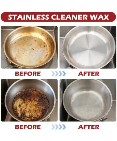 Metal Polishing Wax | Metal Care Stainless Cleaner Wax Rust Removal Cleaner Restorer Metal Polish Cleaner with Safe Ingredients for Pot Utensils Flume Faucet Range Hood Rowces - Buy Online on GoSupps.com