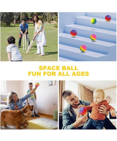 Osdue 3PCs Astro Jump Ball - Super High Bouncing Rainbow Foam Balls for Kids' Parties | Lightweight Spring Rubber Ball with Fun Noise - Buy Online on GoSupps.com