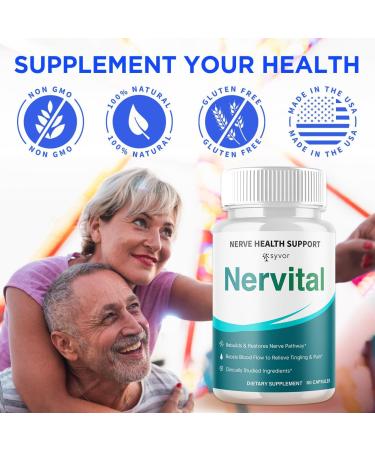 (2 Pack) Nervital Capsules Official Nervital Supplement Pills with All Natural Ingredients Advanced Formula for Optimal Health & Nerve Support with Premium Vitamins for Women & Men (120 Capsules) - Buy Online on GoSupps.com
