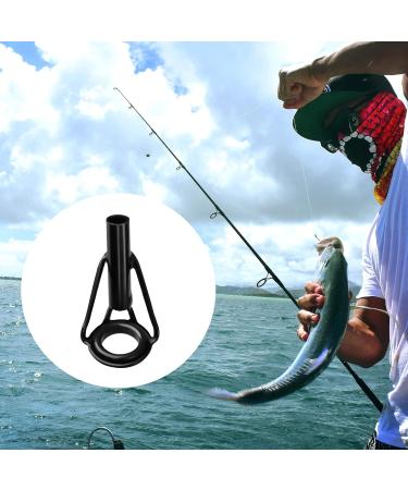 Kinbom 8-Piece Stainless Steel Rod Tips Repair Set - Fishing Rod Guide Rings for Freshwater & Saltwater | Durable Ceramic Repair Kit (Black) - Buy Online on GoSupps.com