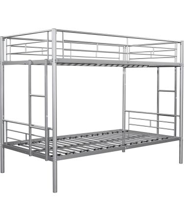 Metal Bunk Bed Full over Full Bunk Bed for Kids Adults Twin-Over-Twin Bunk Bed with Metal Frame and Ladder Bunk Bed Twin Over Twin Bunk Beds Metal Twin Size Bunk Beds Frame No Box Spring Needed(A Full A - Buy Online on GoSupps.com