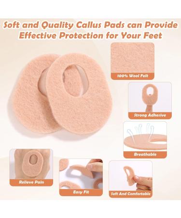 Shynek 72 Pcs Callus Pads - Self-Adhesive Felt Callus Cushions for Pain Relief - Corn Pads for Men & Women - Beige Oval Shape Foot Care - Buy Online on GoSupps.com
