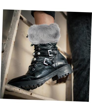 Kisangel Fur Short Boot Cuffs - Fluffy Leg Warmers & Arm Warmers | Stylish Knit Accessories for Beautiful Legs - International Shipping Available - Buy Online on GoSupps.com