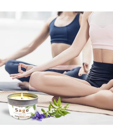Chandelita Aroma Candle - Pure Sage for Blessings Energy & Chakra Healing | Soy Wax Relaxation Candle (1 Unit) - Shop Now! - Buy Online on GoSupps.com