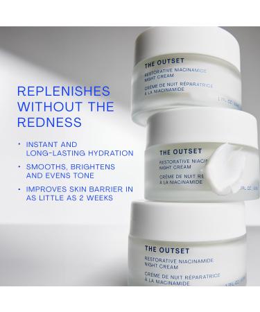 Outset Restorative Niacinamide & Bakuchiol Night Cream | Fragrance-Free Anti-Aging Moisturizer for All Skin Types | Vegan Gluten-Free 1.7 fl oz - Buy Online on GoSupps.com
