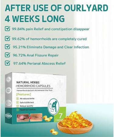 Natural Herbal Strength Hemorrhoid Capsules Hemorrhoid Relief Capsules Hemorrhoid Treatment Rapid Helps Relieve Itching Burning (3boxes) - Buy Online on GoSupps.com