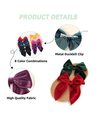 8 Pieces Large Hair Loops - Perfect Hair Accessories for Toddlers & Girls | Ideal for Daily Wear Birthdays & Celebrations - Buy Online on GoSupps.com