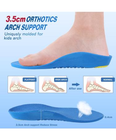 Buy Bacophy Kids Orthotic Arch Support Insoles | Cushioning Inserts for Flat Feet & Heel Pain Relief (Sizes 5-7 M US - Buy Online on GoSupps.com