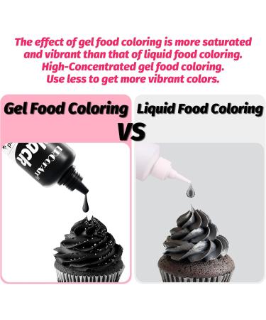 Gel Food Colouring - 50ml Paste Food Coloring Vibrant Food Dye for Slime Tasteless Concentrated Food Colouring Gel for Baking Icing Cake Decorating Frosting Easter Egg (Black) - Buy Online on GoSupps.com