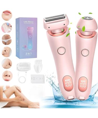 Silkglide Pro - 2024 New Silk Glide Razor Livora Electric Shaver for Women 2 in 1 Electric Shaver Razors for Women Wet & Dry Silk Glide Epilator Painless Hair Removal at Home (Pink)